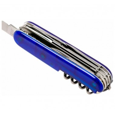 Нож Victorinox Huntsman 91 мм, 15 функций, прозрачный, синий-2
